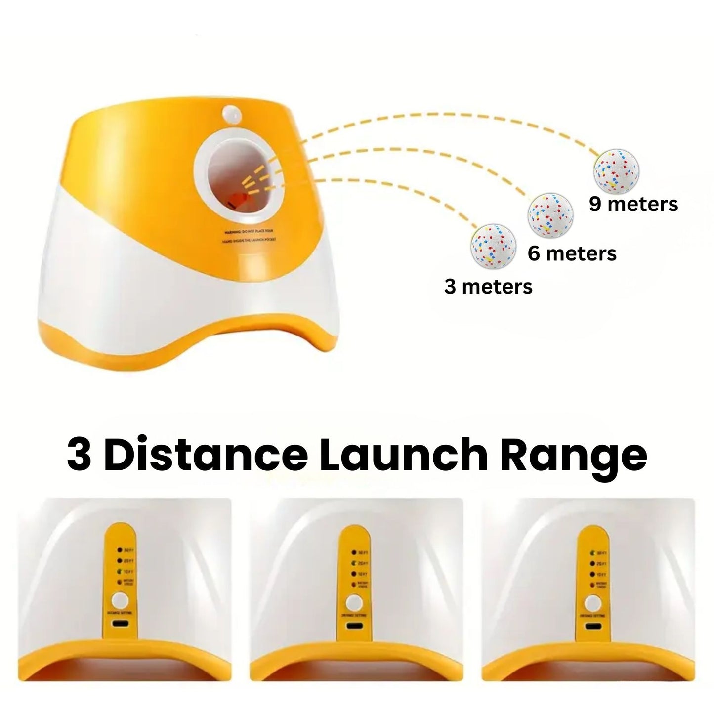 PekoPlay™ AutoDog Ball Launcher + 3 Chew-tough balls